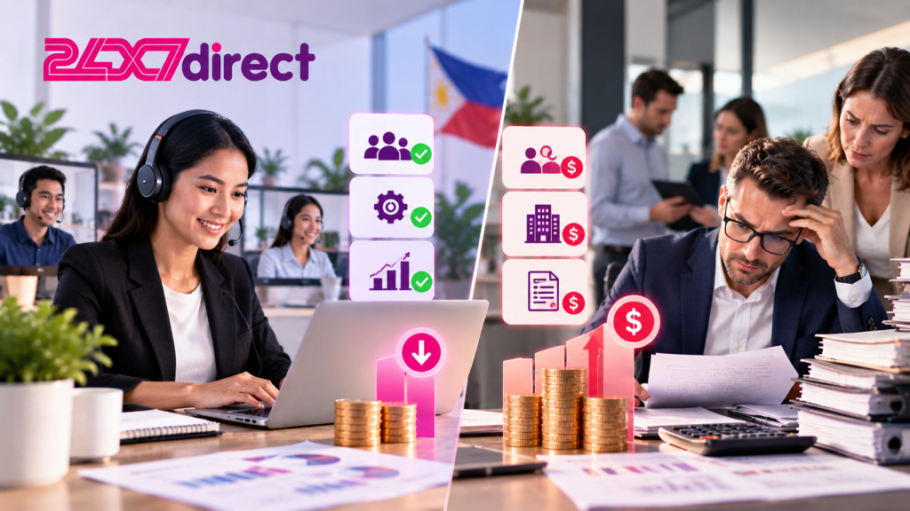 Virtual staffing vs in-house hiring cost comparison Australia